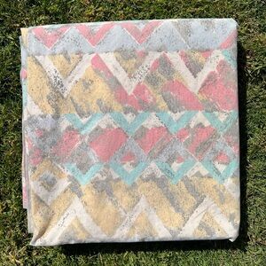 Vintage Cannon Caress Cheyenne 4-Piece King Size Sheet Set Southwest Pastel GUC